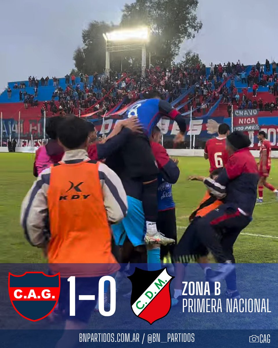 BN_Partidos's tweet photo. #PrimeraNacional ¡VICTORIA AGÓNICA! 🔵🔴

Con gol de Agüero -en contra- a los 89', #Güemes superó 1-0 a #Maipú.

📌 3 PG al hilo de local para el Gaucho.
📌 2 PP consecutivos de visitante para el Cruzado.

#BNPartidos 📲 https://t.co/QMQs6ffMQh