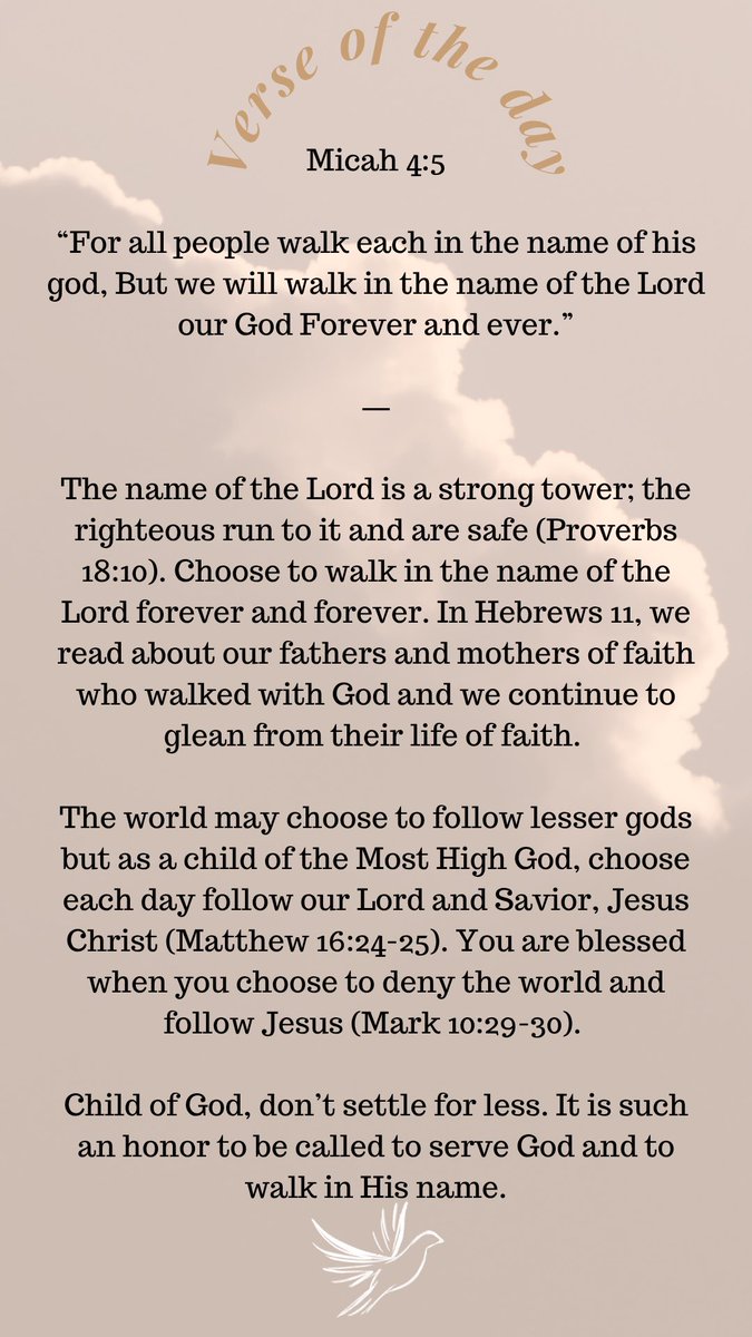 Jacky_Ak's tweet photo. The name of the Lord is a strong tower; the righteous run to it and are safe. Choose to walk in the name of the Lord forever and forever. In Hebrews 11, we read about our fathers and mothers of faith who walked with God and we continue to glean from their life of faith. https://t.co/JHDAC6xIH3