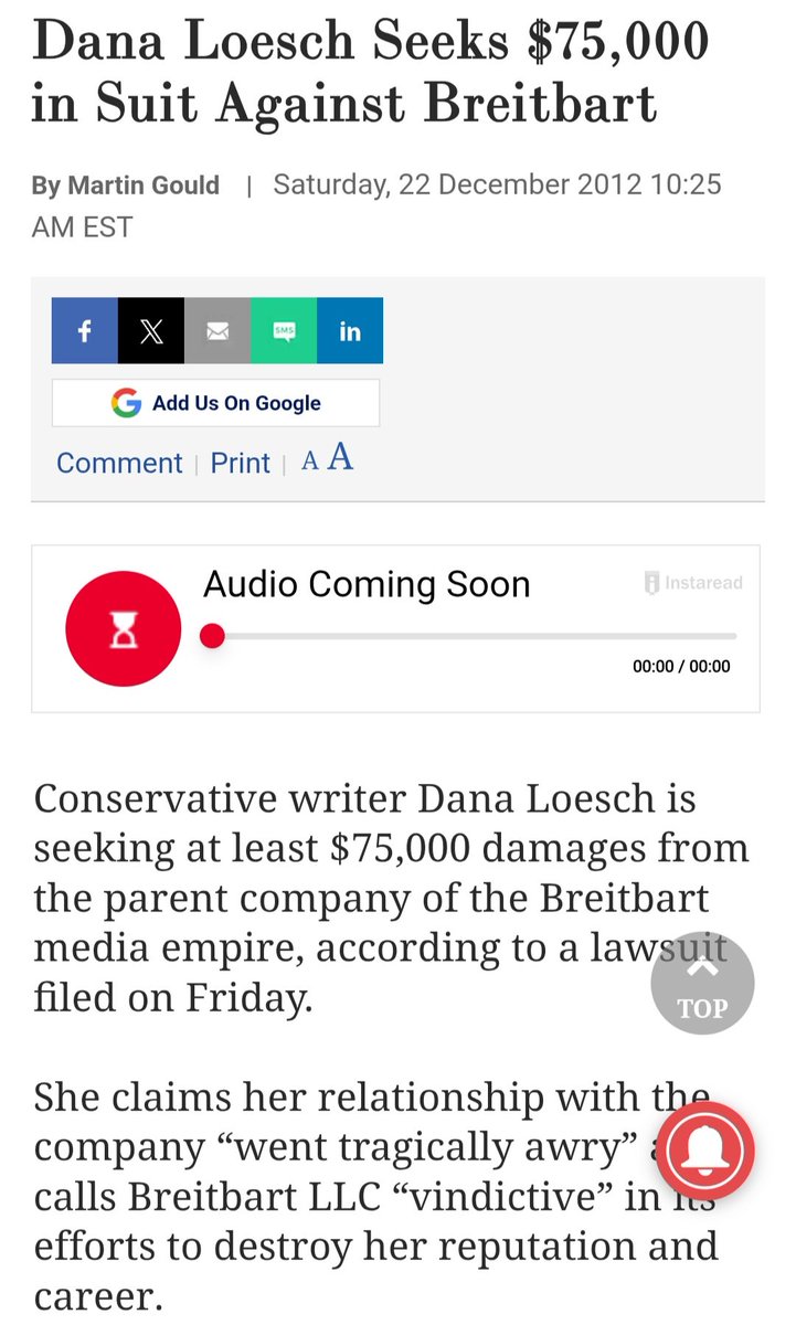 J_Bullet10's tweet photo. @RealCandaceO @BlakeSNeff The Godly @DLoesch sued Breitbart's widow. Tried to take food off his children's table. Unbelievable. https://t.co/hqJkGONoZ5