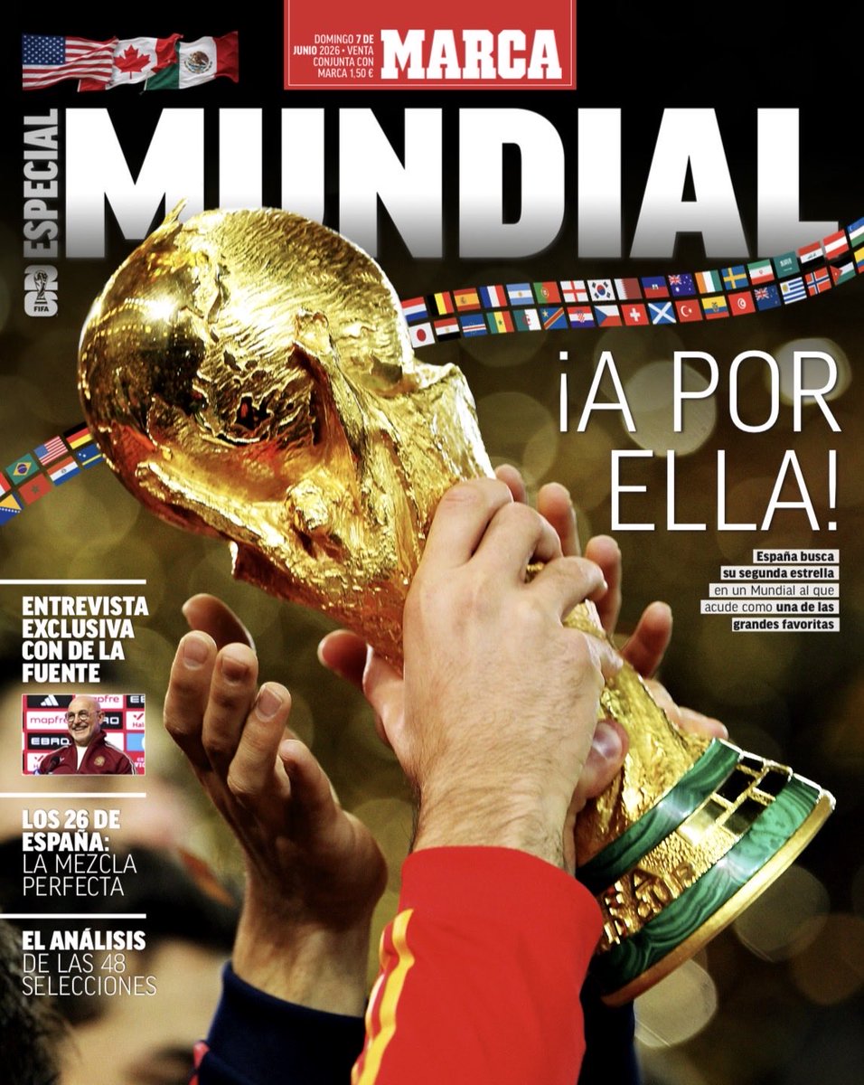RGlezPascual00's tweet photo. ⏳ La vida es lo que ocurre entre Mundial y Mundial

📰 Ya está disponible la Guía @marca que hemos preparado con mucho mimo de cara a esta Copa del Mundo 2026.

🙌 Agradecido por poder vivir y contar esta experiencia https://t.co/BJqJcEbjsg