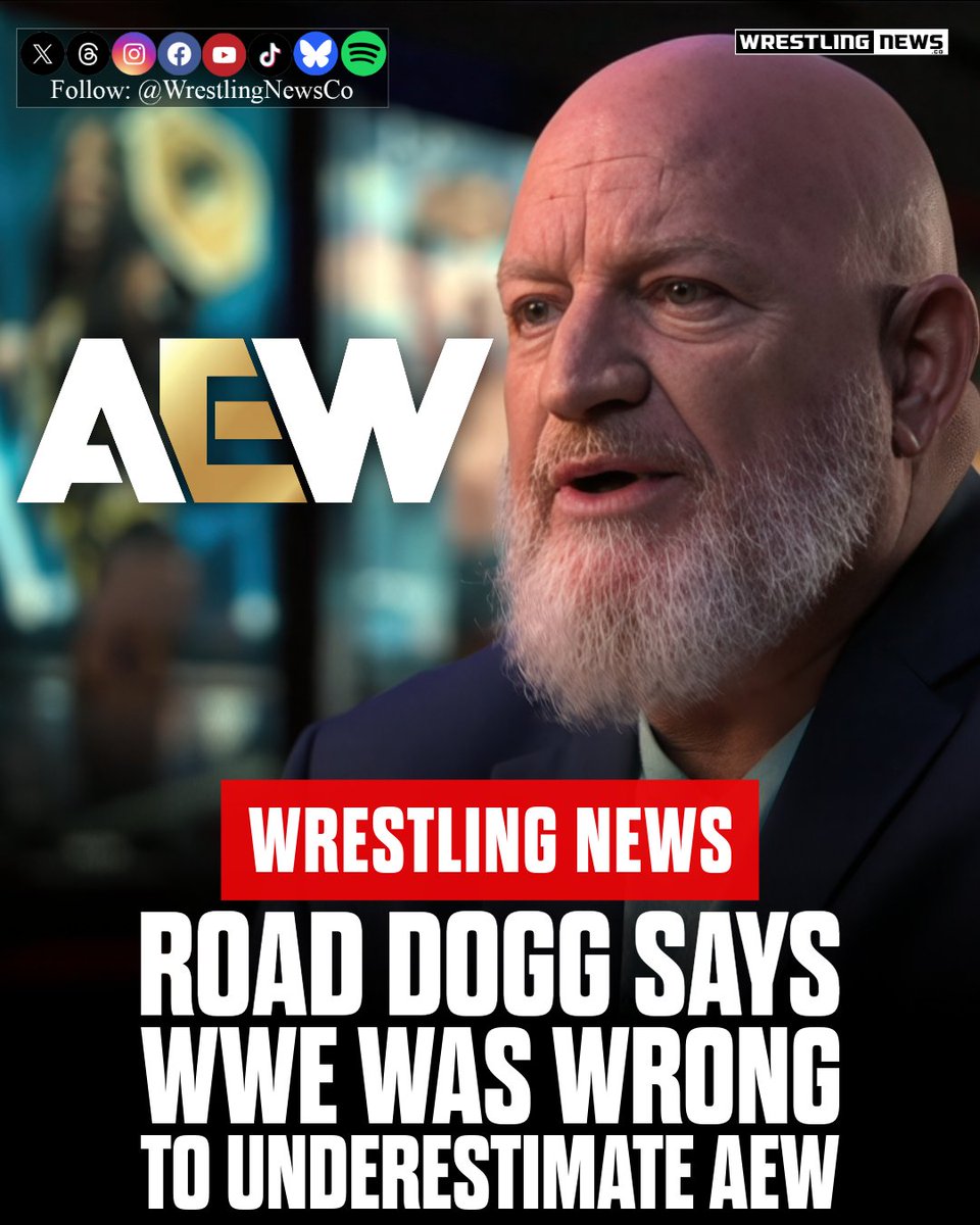 WrestlingNewsCo's tweet photo. WWE Legend Road Dogg Says AEW Is ‘Getting Stronger’ Behind The Scenes https://t.co/5JrLr7Gq9C https://t.co/Xtin8mLfrV