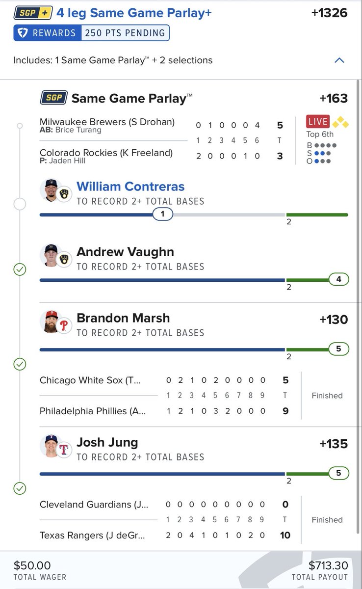 OGCoachsCorner's tweet photo. Hey @FDSportsbook this is cashed and it’s also the 9th inning why do you suck https://t.co/tFCE61RBuw
