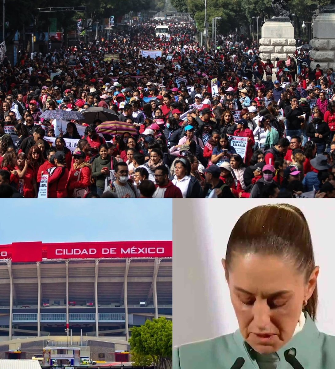 GARCIPAVON's tweet photo. INAUGURACIÓN EN RIESGO 🚨🇲🇽 Convocan a la megamarchacha este 11 de junio, el día que se celebrará la inauguración de la Copa del Mundo. En la marcha participarán madres buscadoras, campesinos, transportistas, maestros de la CNTE, pensionados, trabajadores de la salud, entre otros.
✍️ Memeflix