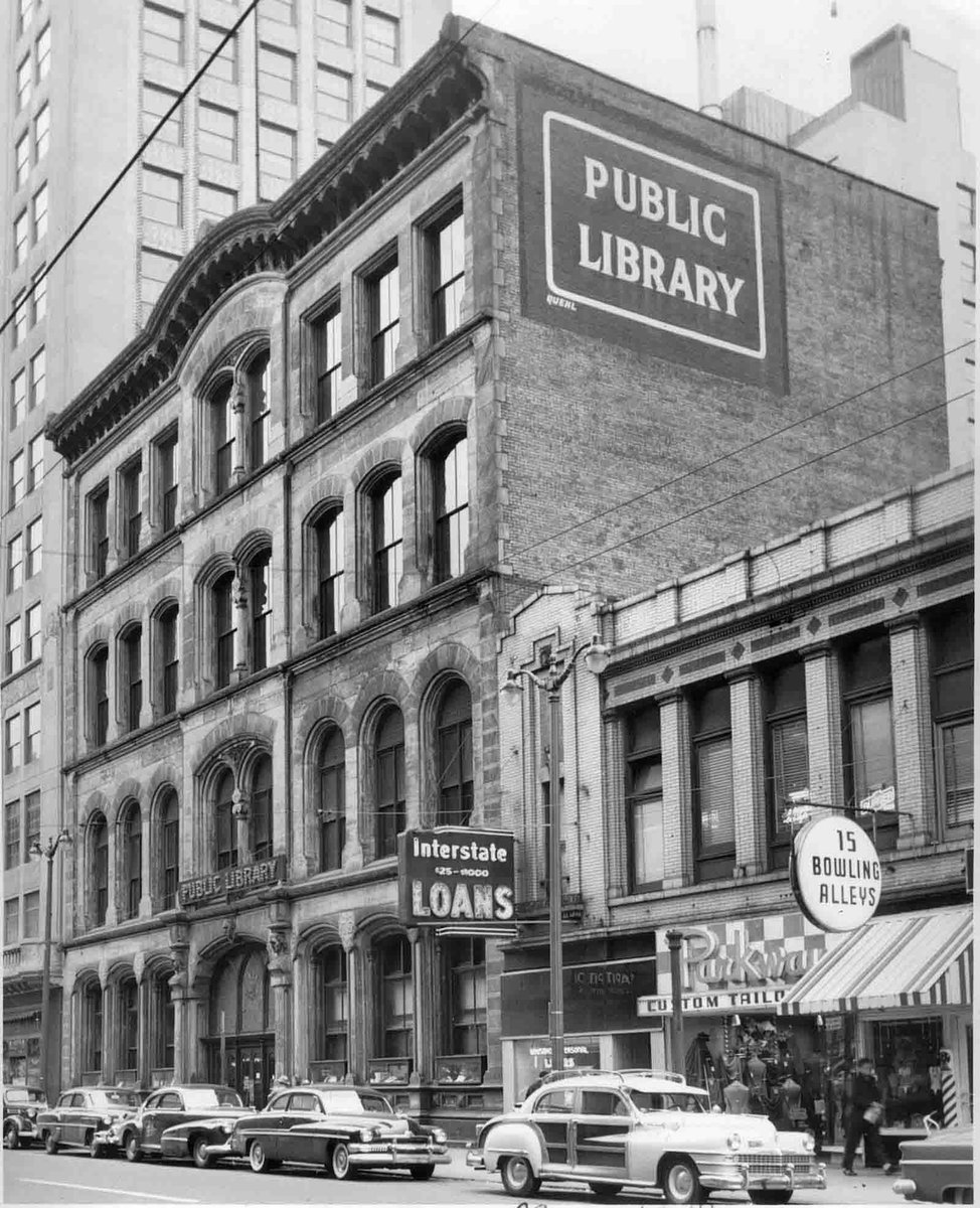 oldworldex's tweet photo. The old library in Cincinnati didn't last long.  Remnant of a world forgotten.. https://t.co/yRBmvzQRTH