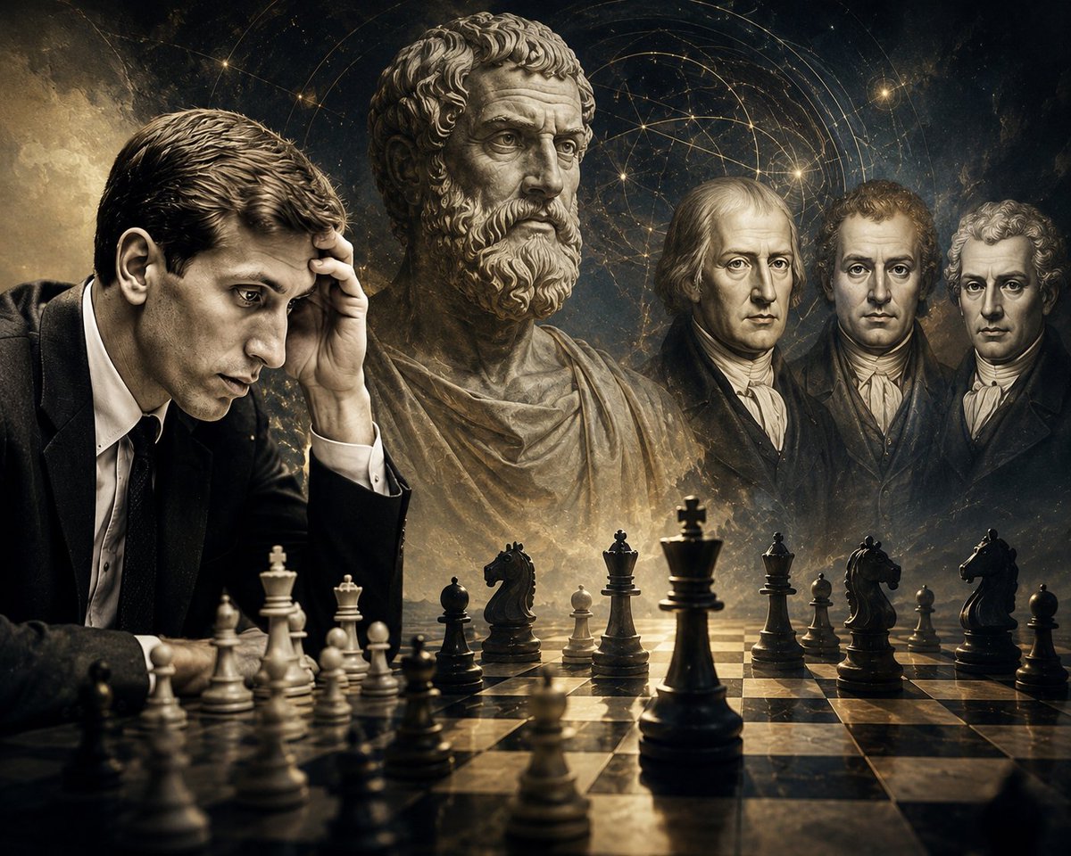 Im_plato's tweet photo. Fischer once affirmed that, beyond calculating individual moves, he eventually began to see the invisible forces behind the chessboard. This allowed him to anticipate the game direction long before others could.

This is what Mastery looks like 💯. https://t.co/Nf7QhRsDMC