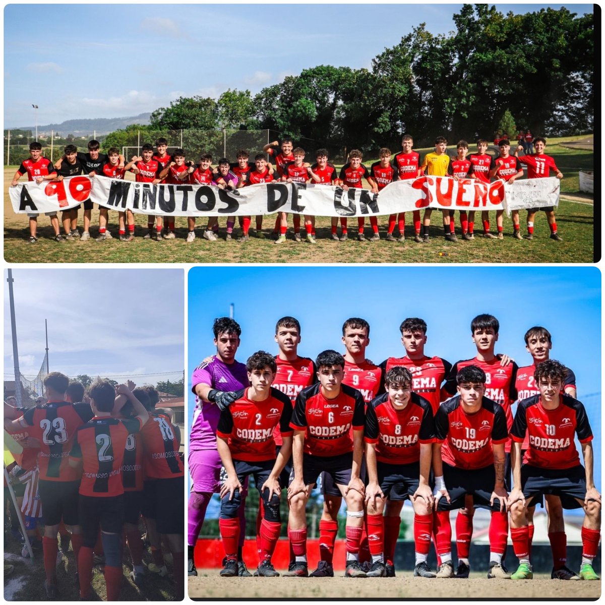 codemagijon's tweet photo. Nuestro equipo juvenil de fútbol ⚽️ #Codema , ha conseguido 🤩 está tarde el ascenso ⏏️🏆 a Liga Nacional Juvenil tras vencer por 4️⃣-0️⃣.¡Felicidades a ese equipazo 🔴⚫️ y a su entrenador Nico Moro! 👏🏻👏🏻👏🏻 #Somoscodema https://t.co/xLWc3Hlyqq