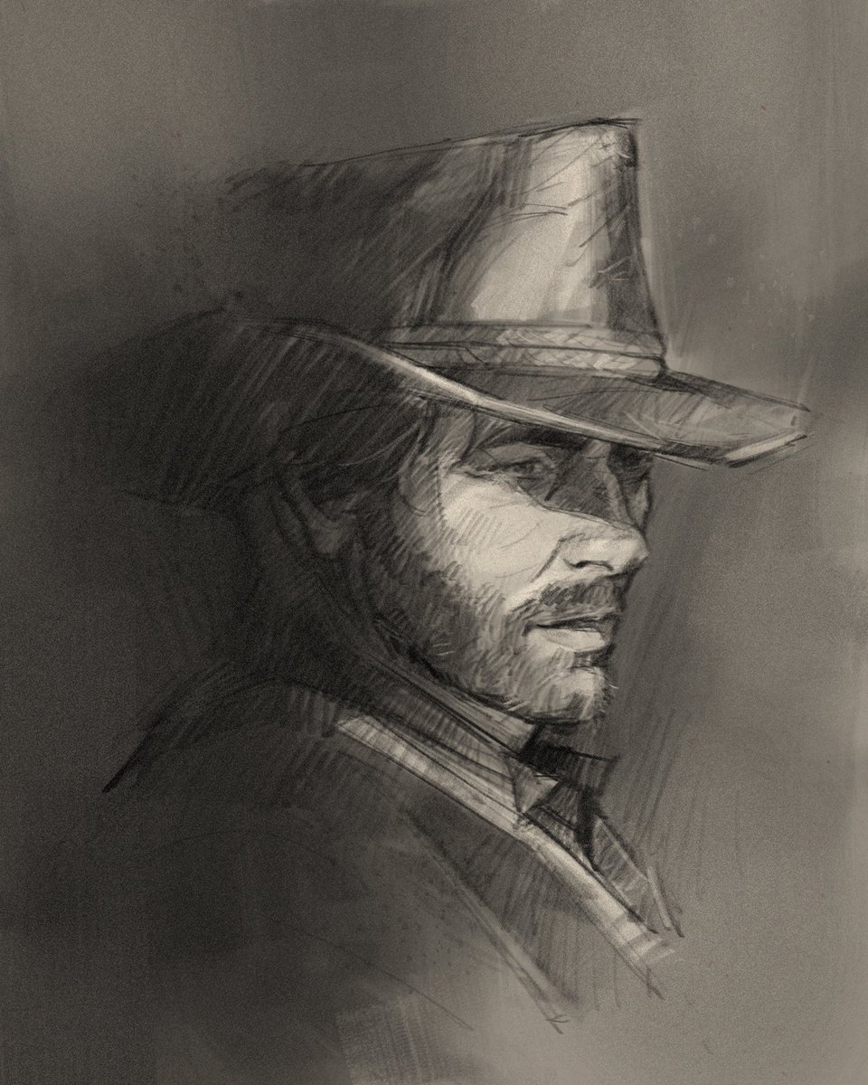 kmcateerart's tweet photo. quick sketch! 
#rdrtwt #arthurmorgan #rdr2fanart https://t.co/H38hbNSp7E