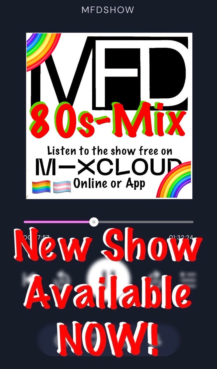 MFDshow's tweet photo. An all new MFD 80sMix is now available. Please Listen/Like/Share 🏳️‍🌈📲🎤🎶🌈 All Shows: https://t.co/cQPSWpHstM or direct show link: https://t.co/I9zT2I8VpI https://t.co/LtzltaDvTX
