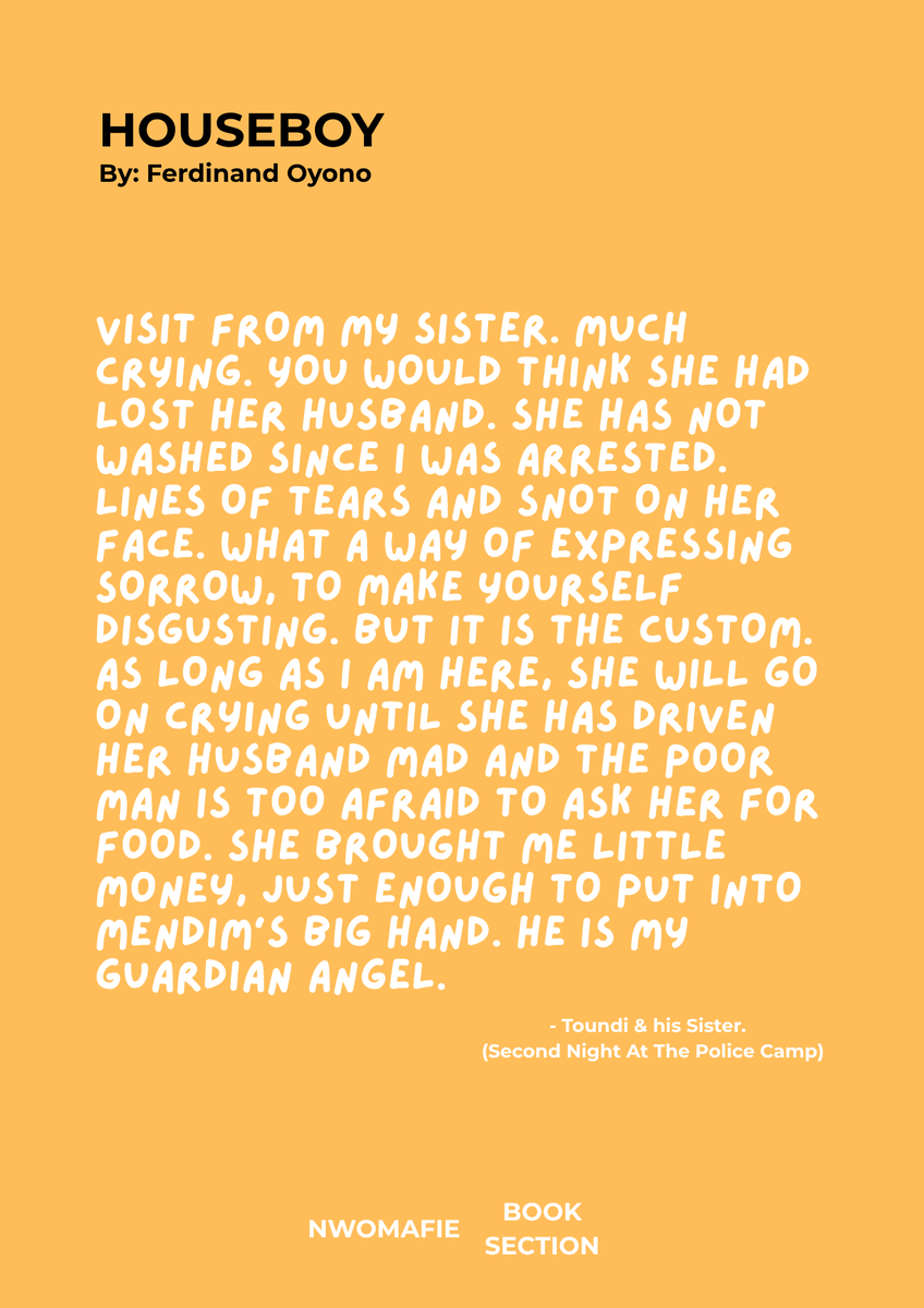 nwomafie's tweet photo. The chapter sets up a profound moral contrast. The "primitive" black characters are living in a reality of shared money, tears, and deep familial love. Toundi begins to realize where he truly belongs, but the realization comes too late.

#Speedy #Riquelme #Zverev #Avenor #Accra https://t.co/gDsCP8Py1Z