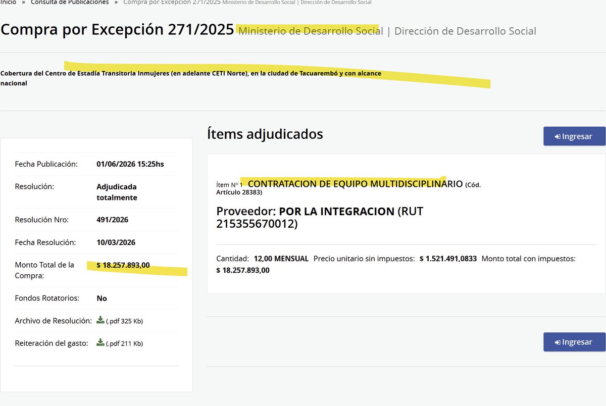 MartinFitz23506's tweet photo. MIDES🛌: Los uruguayos pagamos 28.257.893 por

 🎯$ 18.257.893 Cobertura de Estadía Transitoria en Tacuarembó para mujeres +18 por violencia doméstica por un año (Inmujeres)

🎯$ 10.000.000 Convenio con INACOOP (Ejecución de políticas vinculadas a Cooperativas Sociales) https://t.co/E3cxzAd3Fl
