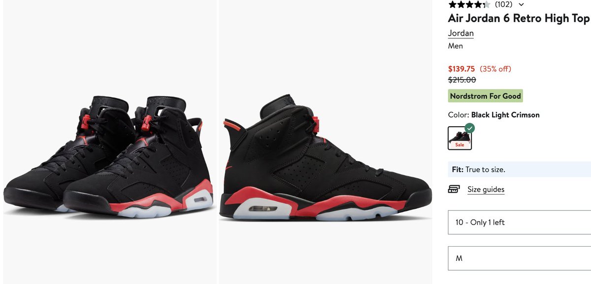 OscarPKicks's tweet photo. $139.75 Size 10 AJ6 @ Nordstrom #ad 

>https://t.co/bSpYBGQpIh https://t.co/hAkk41gNRn