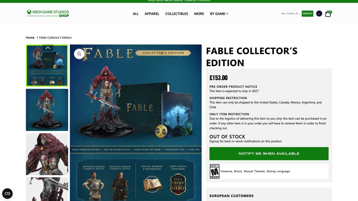 HorizonTandG's tweet photo. Gears, Fable and Halo collectors edition's seem to be sold out on the UK XBOX studios website. 

You can still buy them from the EU store: 
https://t.co/1KfKzgFAVe

#XBOX https://t.co/7x3ZZECqYF