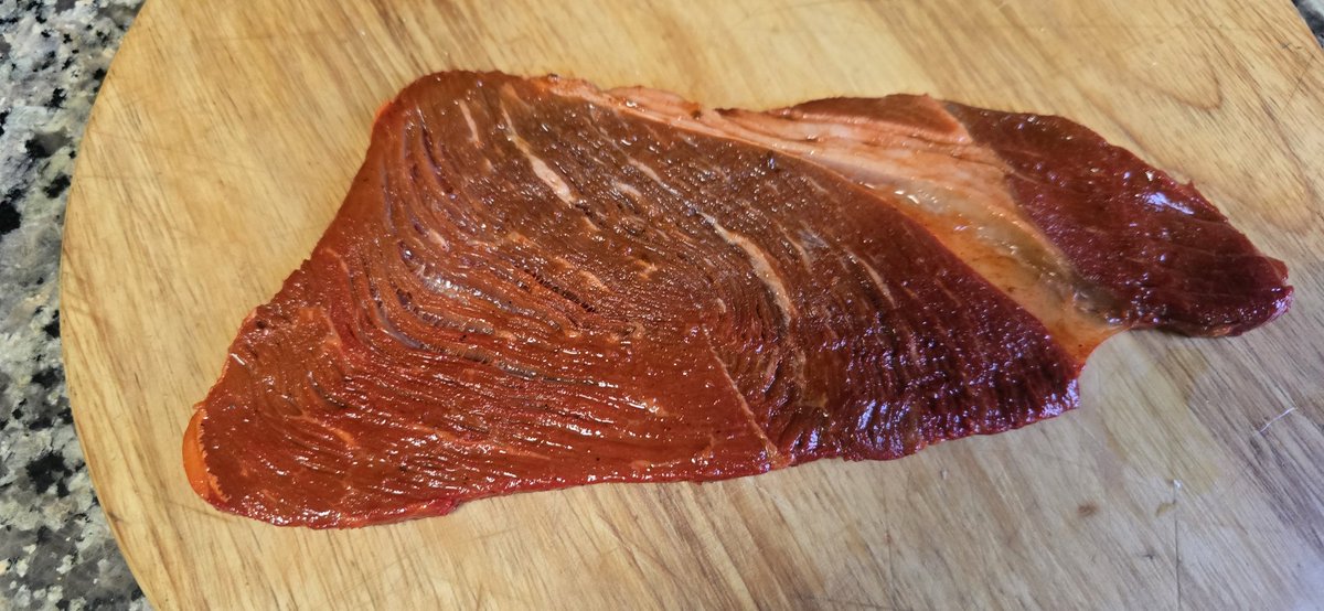 JoshKin04734969's tweet photo. Perfectly sliced, nice color from 24 hour marinade,  just letting it rest on counter to get to room temp before grilling https://t.co/iJ2XgZBL8f