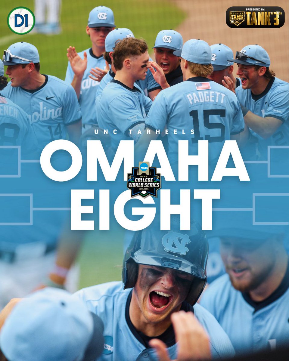 d1baseball's tweet photo. JUST A LITTLE BIT OF BOSH MAGIC ✨️

The @DiamondHeels are headed to the College World Series for the 13th time in program history and the second time in three years!

🤝 @soldier_sports https://t.co/vnSdfmiDDP