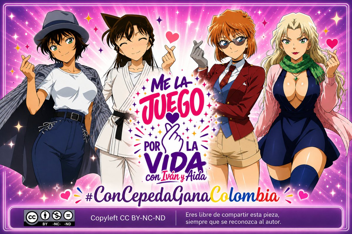 javiersilva0826's tweet photo. No lo olvides:  

#ConCepedaGanaColombia 
#MeLaJuegoPorMiPais 
#MeLaJuegoPorIaVida #KPopersConCepeda #KPopersConIván #DetectiveConan #CepedaPresidente #CepedaEsMásCapaz 
#AiHaibara #Vermouth #MasumiSera #RanMouri https://t.co/QkEr4U4nv7