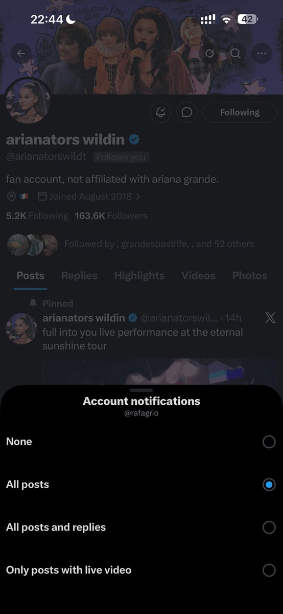 rafagrio's tweet photo. @arianatorswildt @missenell i have too many favs but top three rn are probably everytime &amp; safety net https://t.co/lgp5po40kC