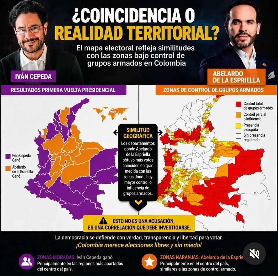 ClaudiaLuci1018's tweet photo. @migueldelrioabg Pero en qué miente la pancarta
Lesguleyo ??? eso refleja la situación que nos permitió ver el mapa electoral todo el terrorismo apoyando a Cepeda al defensor del terrorismo es decir ganaron en todas las
Zonas de incidencia guerrillera https://t.co/TCBK12sUjd