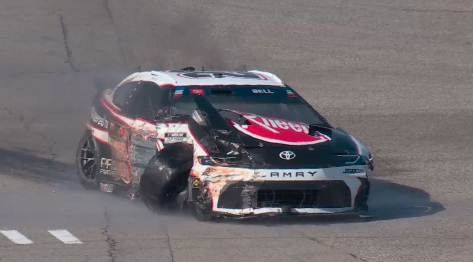 Motorsport's tweet photo. Heavy hits for Christopher Bell and Chase Elliott.

Both drivers have climbed out of their cars under their own power. https://t.co/mml5IofR2Q