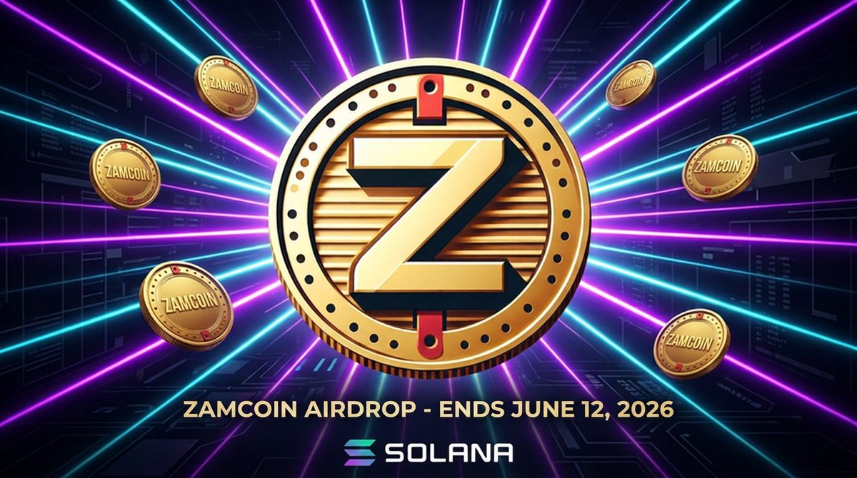 ZamcoinOfficial's tweet photo. 🚨 $ZAM AIRDROP IS LIVE! 🚨

We are a 100% community-driven, micro-cap project fighting back against the broken financial system. No corporate backers, no hidden games. Just pure vision on Solana. 🦾

🔥 375,000 $ZAM Reward Pool
🎁 50 Winners (7,500 $ZAM each)

How to join:
1️⃣ Follow @ZamcoinOfficial
2️⃣ Like & Retweet this post
3️⃣ Tag 3 crypto friends below 👇
4️⃣ Join our Telegram (Link in comments!)
5️⃣ Drop your Solana wallet address!

⏰ Deadline: June 12, 2026 (Friday)

Let's grow this community from the ground up. Join the $ZAM movement! 🚀

#SolanaAirdrop #SolanaGems #MicroCap #CryptoGiveaway #SolanaMeme #AirdropAlert #Zamcoin #Memecoin #100x #Web3‌‌
