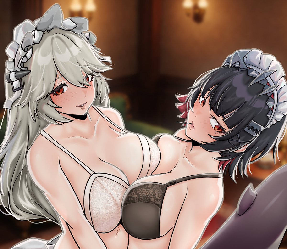 BadTriangle2026's tweet photo. A small scene with Ellen Joe and Alexandrina Sebastiane from ZZZ.

#ZenlessZoneZeroFanart #ZenlessZoneZero #EllenJoe #AlexandrinaSebastiane https://t.co/aAEQerfdnp