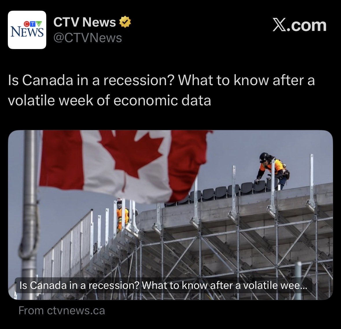 mapleblooded's tweet photo. It’s guaranteed that the media would not be mincing words like this if Poilievre was the Prime Minister who caused a recession. https://t.co/Tn8BmbAAKC