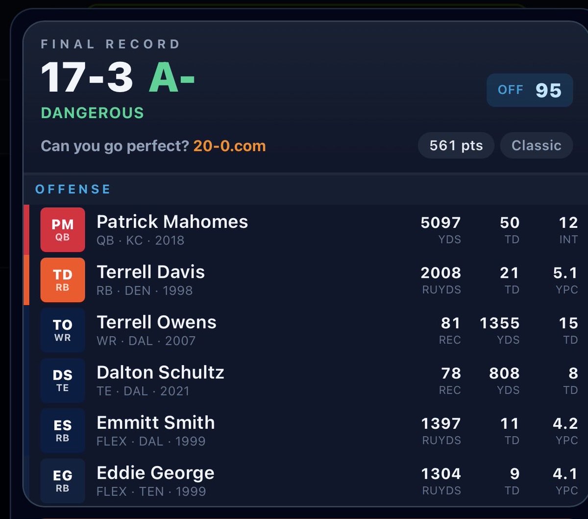 dford424's tweet photo. @nickbomb_ I don’t understand the stats algorithm. Whats the main weakness here? Which stats do I need to prioritize on offense more? https://t.co/YYe2FsyKFT