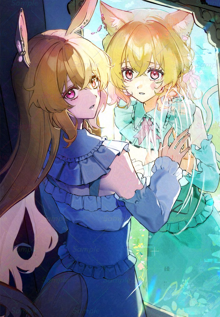 basstop1023's tweet photo. おはとぷ🔝🌸
改めて昨日はパネル開けありがとうございました！！！

こちらのイラストは【もちな】様にご依頼させていただいております！
儚げで綺麗なイラストをお願いしたら、めちゃくちゃ好みの物が届いてとてもにっこり🥰🥰🥰
猫耳Ver.込の1枚絵を初めて依頼しましたがどっちもとっても可愛い🫶💕 https://t.co/SV9mW0n8pa
