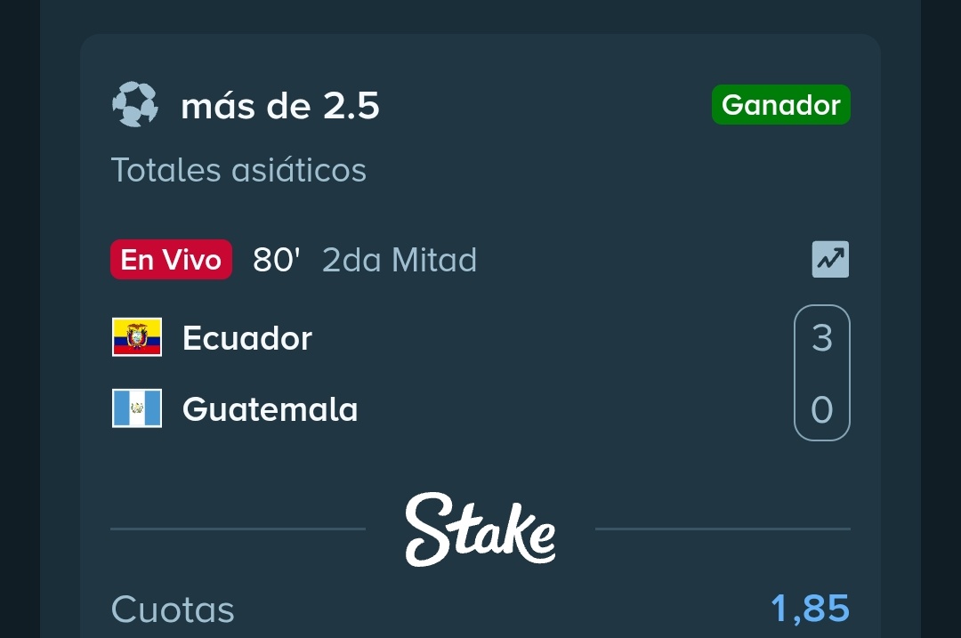 Mateoldpt's tweet photo. Vamosss apuesta ganadaaa se confio en el over 2.5 #Ecuador vs #Guatemala https://t.co/LLpSmqz5NL