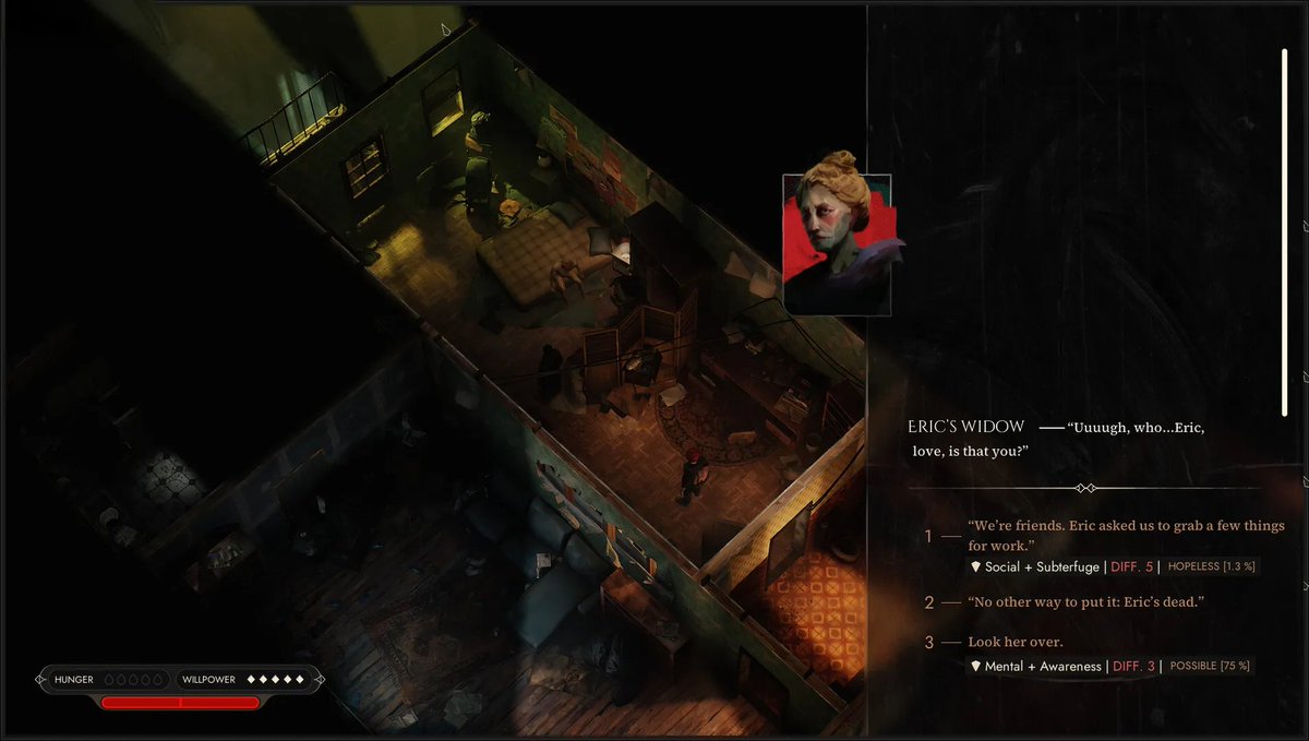 outstarwalker's tweet photo. Vampire: The Masquerade - Eternal Whispers. A cRPG built entirely around story, characters, and player choice, set in Montreal.   

Will you embrace the monstrous legacy of your Sabbat origins, or fight to preserve the last remnants of your humanity?   

Wishlist now on Steam! 🍷 https://t.co/ANVuVYNWtJ