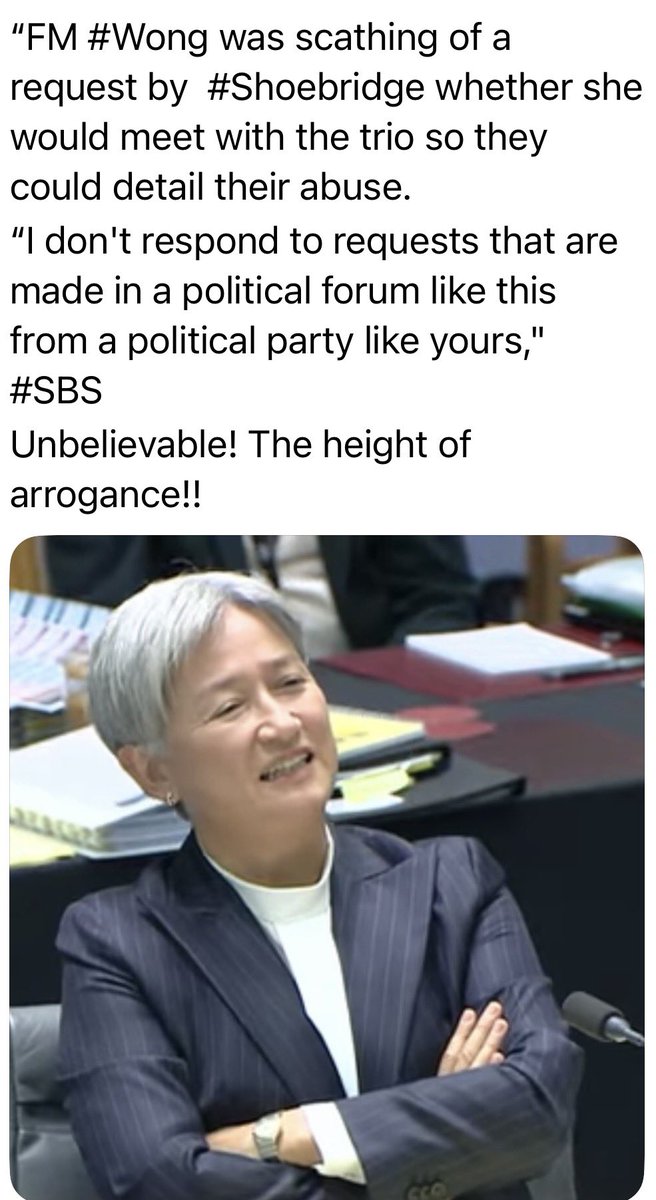 WhosFibbing's tweet photo. How typical of Wong! So puffed up with her own importance! https://t.co/AlzZWmgN4S