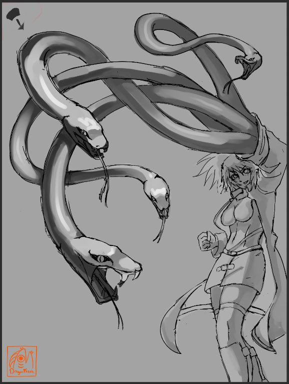 DragonFeeshVT's tweet photo. Starting with this lol. My girl Anko don't get drawn often https://t.co/aP1Pedey9r