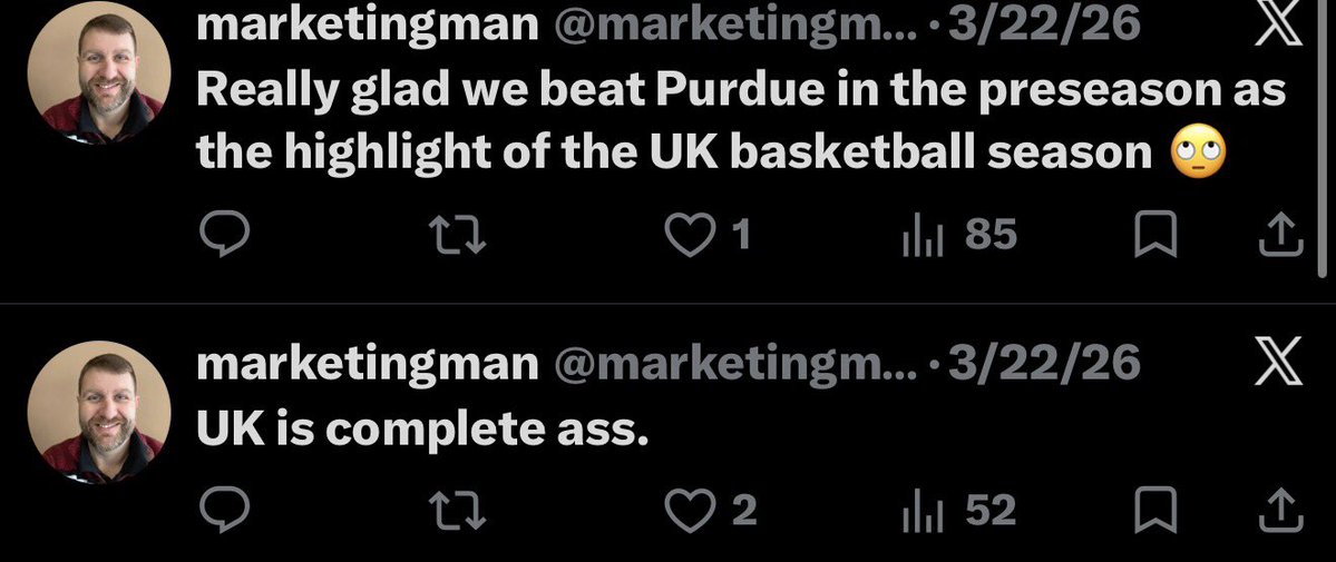RonTheMan23's tweet photo. @marketingman @JoeTipton @Rivals @KentuckyMBB @KSRonX @BarstoolUK @JackPilgrimKSR @MrsTylerKSR @PolacheckKSR Enjoy this for the rest of time ! https://t.co/SoJPEWLIRJ