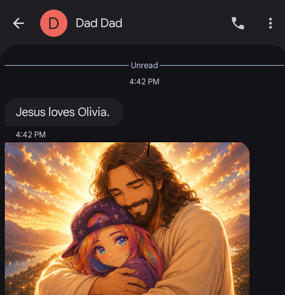 oliviaisinspace's tweet photo. someone please take AI away from my father bro 😭😭 https://t.co/NsVcm3WNGu