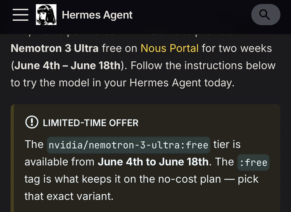 dylan2045ad's tweet photo. Nemotron 3 Ultra until June18 https://t.co/ogULRntWfz