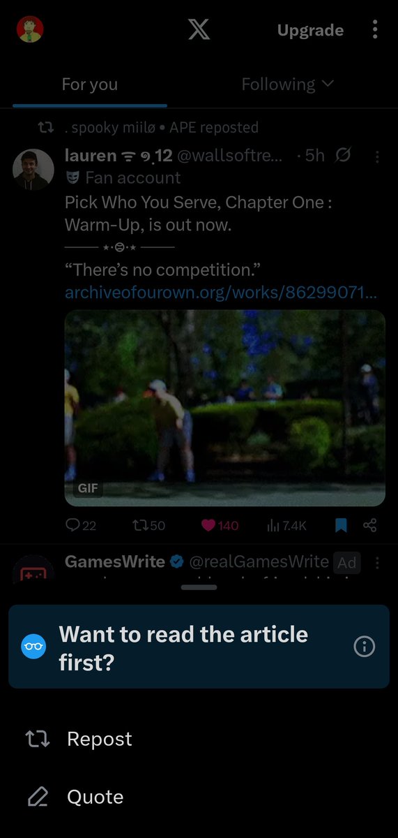potatomj's tweet photo. @wallsoftrench Even twitter is asking me to read https://t.co/xYF0byzrFU