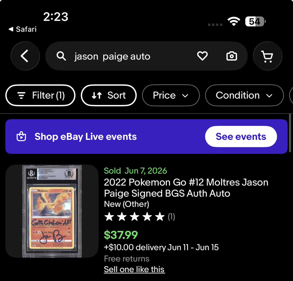 AltAssetAnon's tweet photo. @CardGameNomad He should value his card based on the markets pricing, just like he values the gengars price…. https://t.co/kfGeAHL2aZ