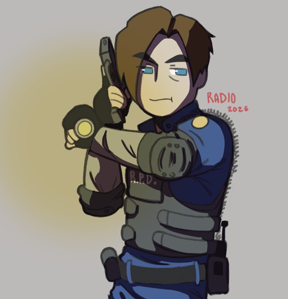 Stalker_mutt's tweet photo. Commission for a friend finished.  RE 2 Leon my beloved... https://t.co/qsXGLYGJVA