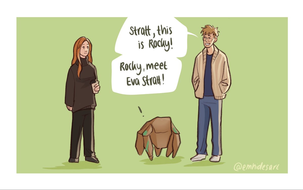 emhidesart's tweet photo. (1/2) Rocky meets Eva Stratt, what could go wrong? #projecthailmary #fanart https://t.co/avfOklOm3x