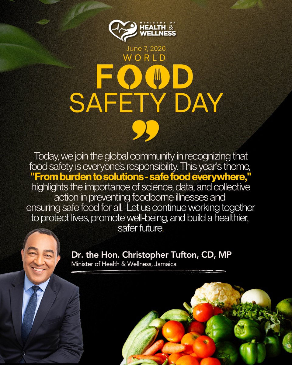 themohwgovjm's tweet photo. On World Food Safety Day, we join the global call to advance science-based solutions, prevent foodborne illnesses, and ensure safe food for everyone, everywhere.

Together, we can move from burden to solutions and make food safety a shared responsibility.

#WorldFoodSafetyDay https://t.co/m6vMCCTw05
