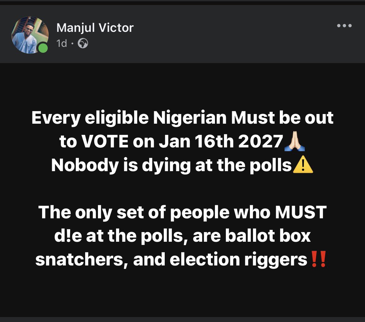 Manjulvic's tweet photo. 2027 is not just an election, it is a Battle for our LIVES! https://t.co/OEratgE2wK