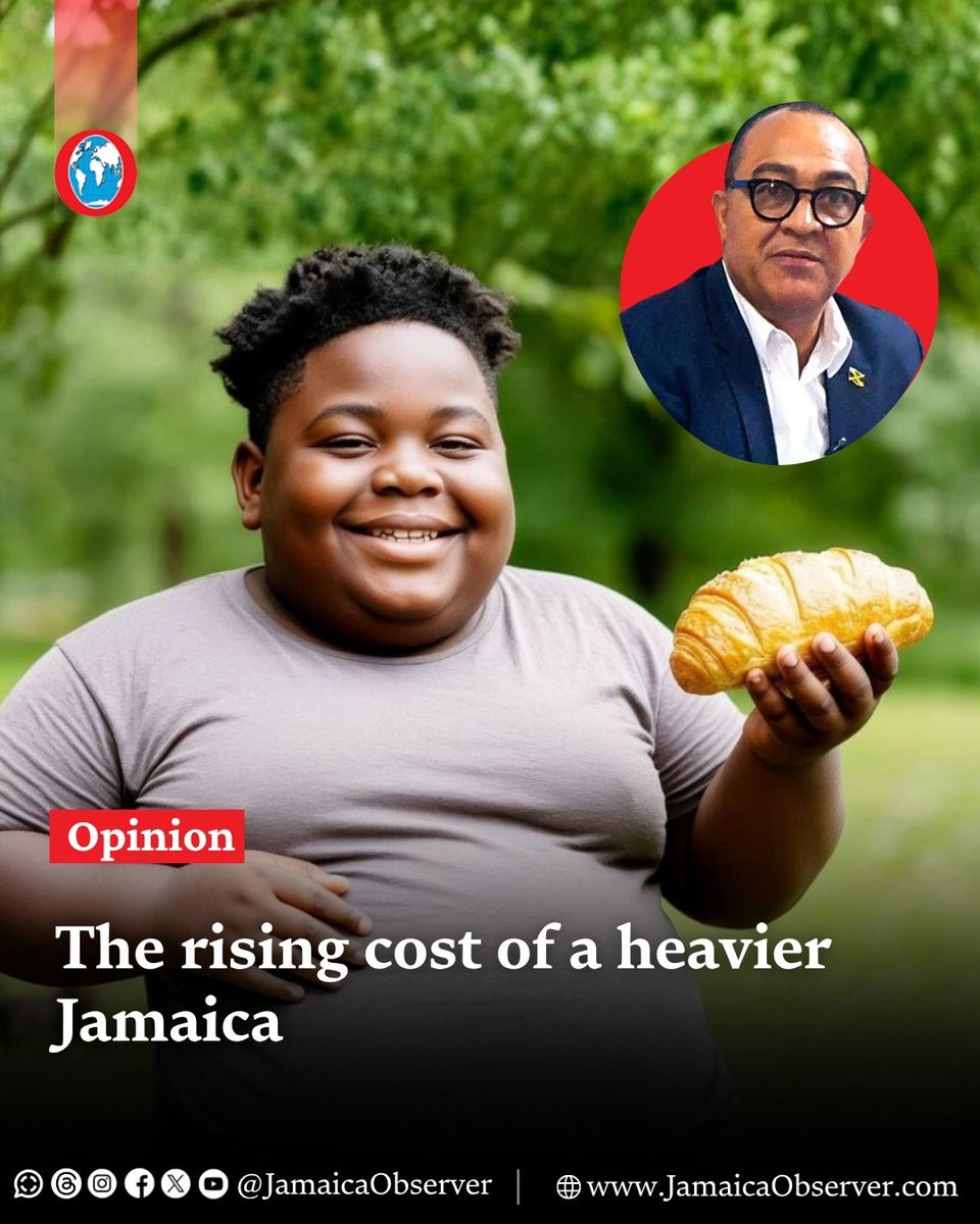 JamaicaObserver's tweet photo. Jamaican men and women are getting fat, and I daresay too fat. At the bus stop, in the supermarket, walking on the streets, and even in fast food restaurants you see several obese people, and wonder when we got here.
https://t.co/q3XehaAaVO https://t.co/VVdlR0FMvW