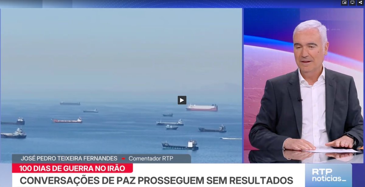 JPTFe's tweet photo. Na RTP Notícias de 7 / Junho / 2026, https://t.co/vT55DNivWq. A guerra na Ucrânia, o impasse nas negociações EUA-Irão e o continuar da guerra no Líbano apesar do (teórico) cessar-fogo, em análise com a jornalista Beatriz Veloso. https://t.co/RItIgXYiSg