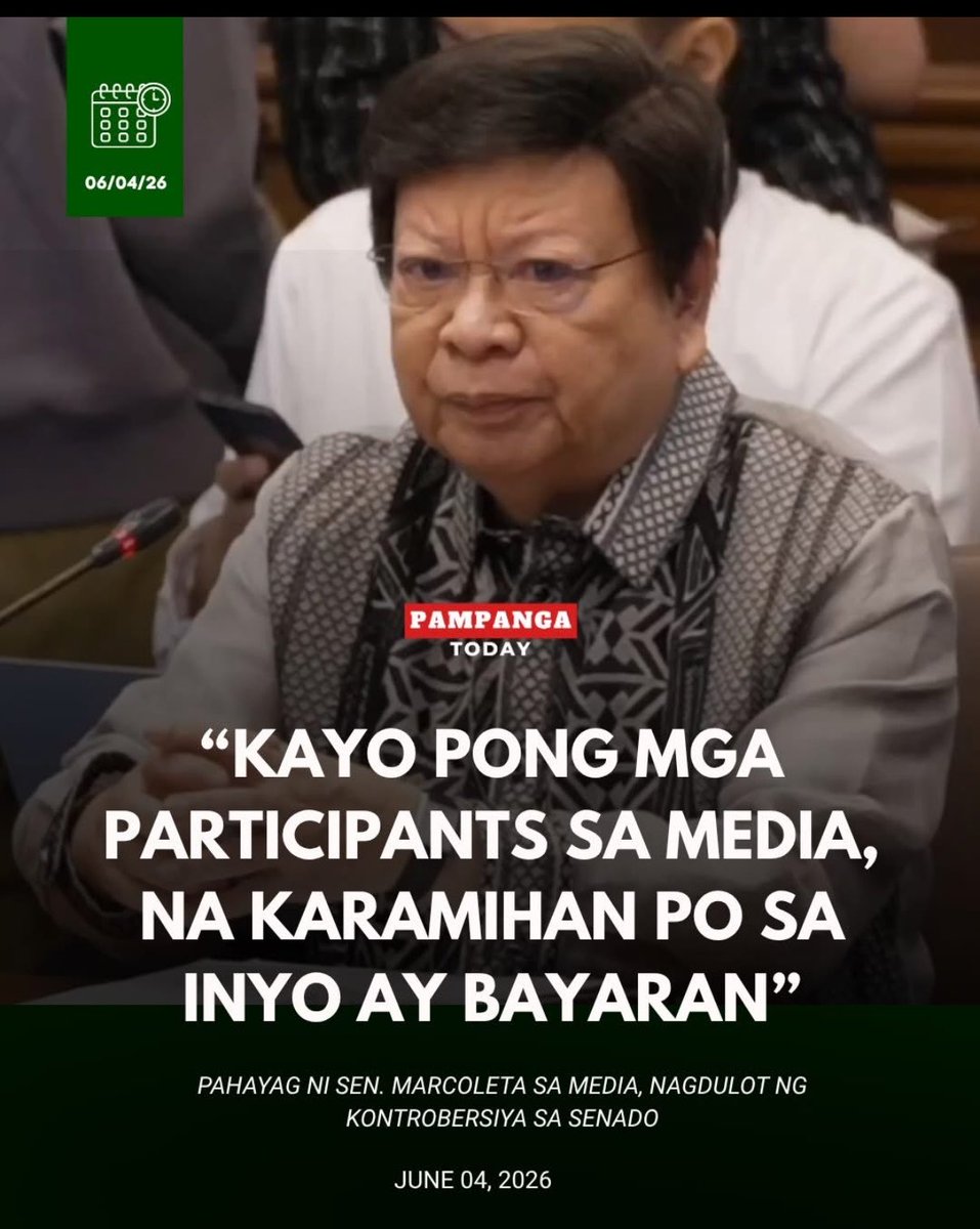 arthurXadvocate's tweet photo. Every Media Practitioner and member of the 4th Estate has now been rendered a suspect with the sweeping conclusion made by the not-so-novice Senator Rodante Marcoleta, who presented no evidence. 

He besmirched the profession and essentially every individual involved in radio and media having no evidence to show. His excuse— he was frustrated by the lack of coverage of his nonsensical claims. 

This sanctimonious of a hypocrite who manipulated and protected the Discayas in his attempt to cover up personalities and politicians involved in the flood control funding corruption by many government officials who colluded with private contractors, have the gall to accuse others of corruption yet his every word comes right back slapping him in his face.. Marcoleta also engineered along with Mike Defensor, the perjurious affidavit of Orly Guteza who is now in hiding. 

The same Senator Rodante Marcoleta has been charged by the DOJ and the Ombudsman with crimes of plunder and bribery along with the same Mike Defensor who has been engaged in destabilisation efforts against the current government under President Marcos. 

Now, ask the media sector again this time around Senator Marcoleta— who really is corrupt?