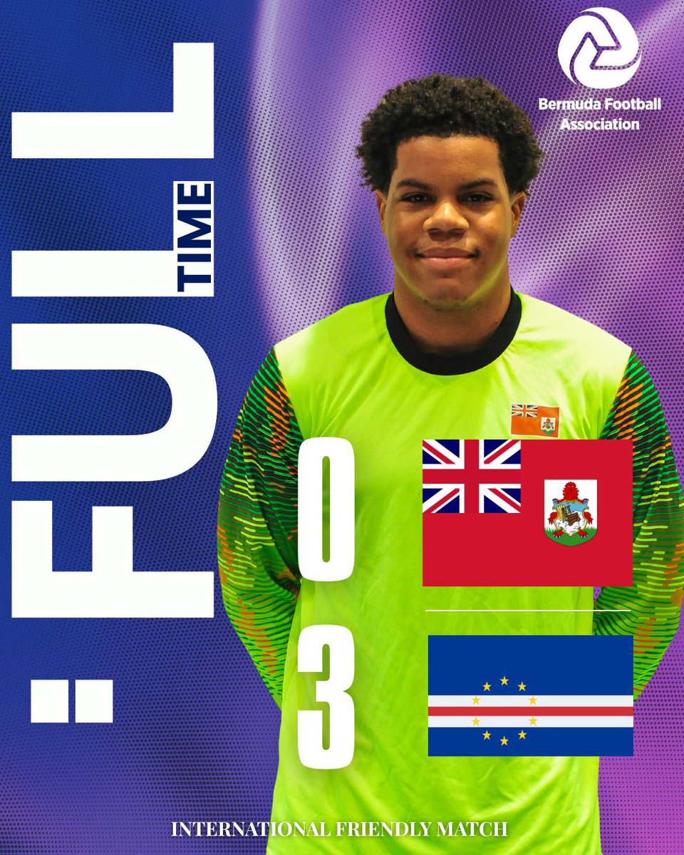 BermudaFA's tweet photo. Full Time.

Not the result we came for, but the effort, commitment, and fight shown by the team never wavered. 
Every challenge faced is another step in our journey, and we’ll use this experience to come back stronger.

Thank you to everyone who supported us. The work continues. https://t.co/HH9xFLIaco
