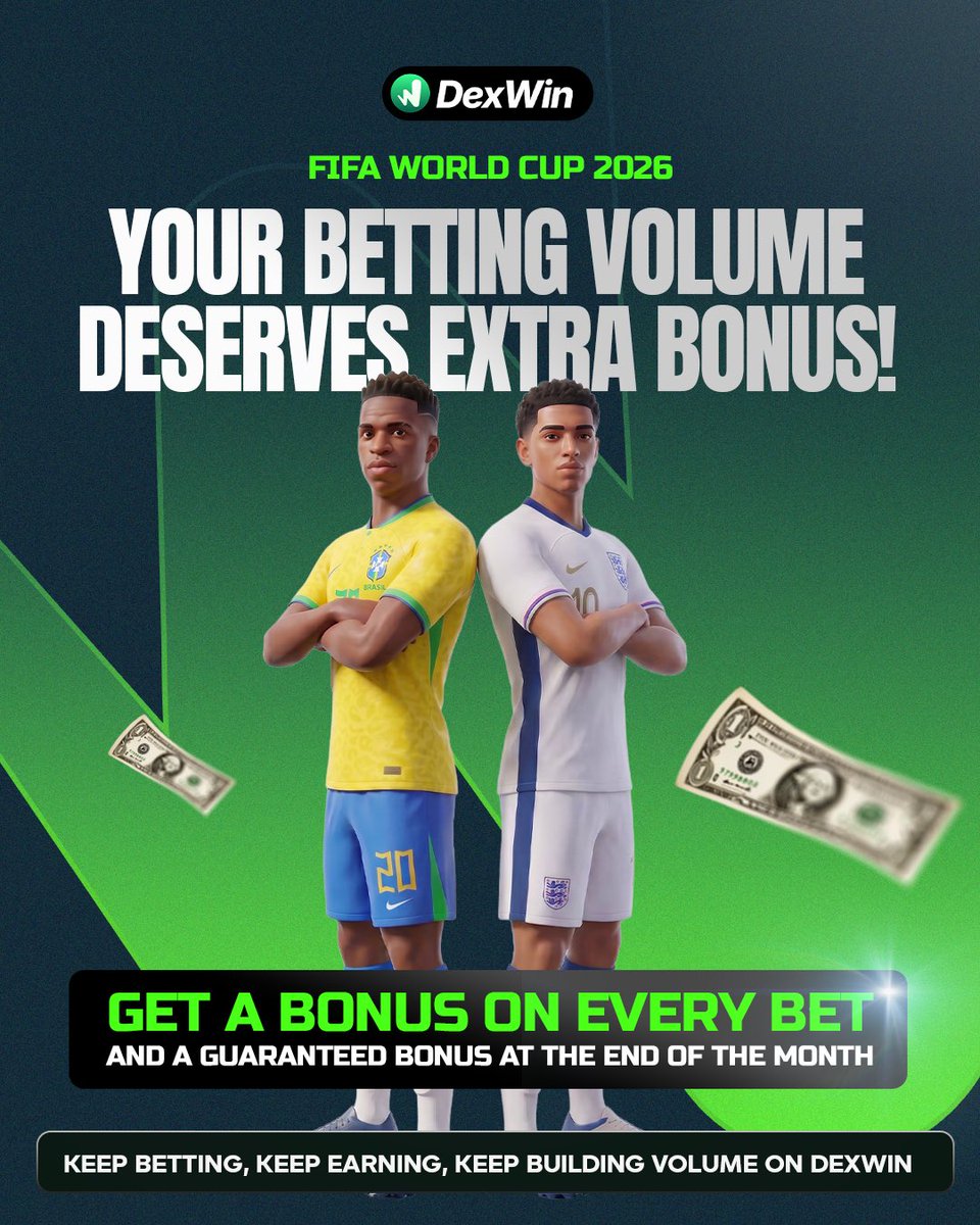 nochillfc25's tweet photo. Every single bet you place during the World Cup deserves an extra reward🎁.

With @DexWin_Sports, you get a bonus on every wager plus a guaranteed payout at the end of the month🔥

Keep betting, keep building volume, and watch the rewards pile up. 💰 https://t.co/ytRWcRi2Nk