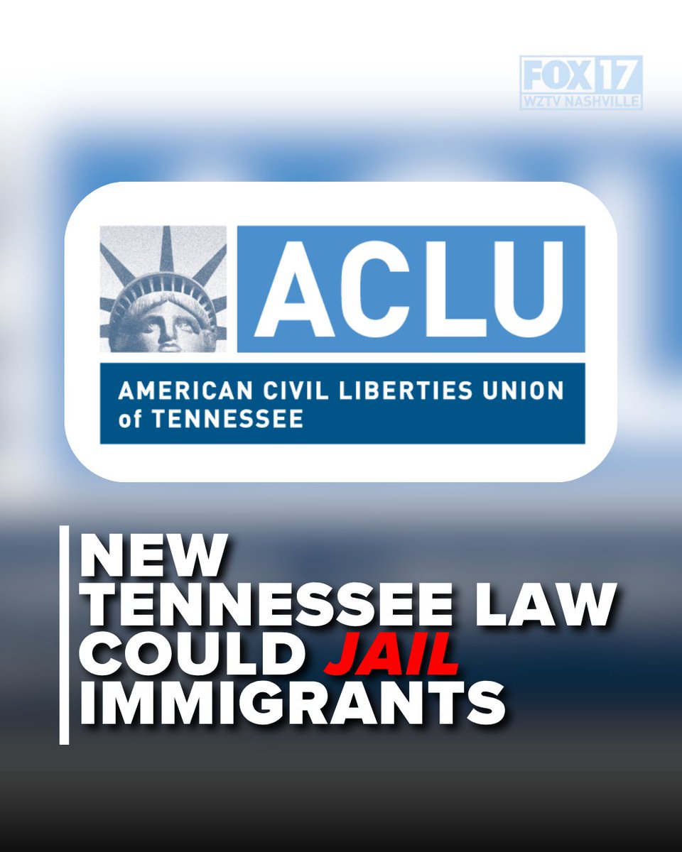 FOXNashville's tweet photo. A new Tennessee law could jail immigrants already living here for DECADES. https://t.co/gHkzp3wzVI https://t.co/ofmcTPLZZm