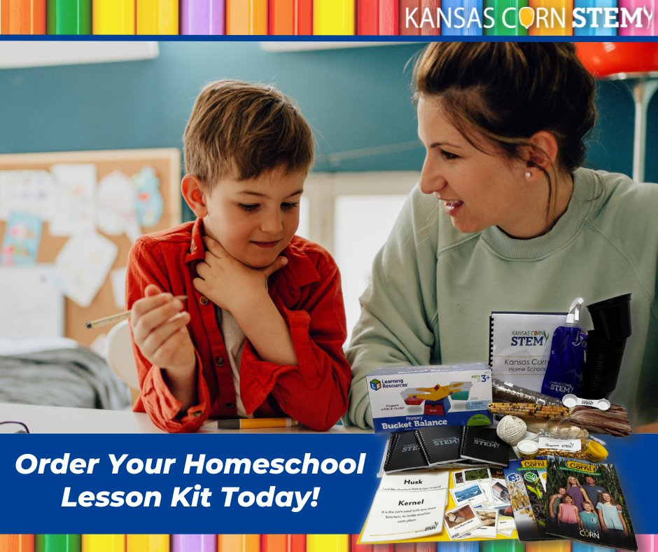 kansascornSTEM's tweet photo. Teaching multiple grades?  
Need to keep kids engaged?  
Not an ag expert? No problem!
Our Homeschool Lesson Kits are designed to make learning fun and easy—for you and your kids.
Check them out at https://t.co/OYL7ppCzF0 https://t.co/hQ1JoXMBU2
