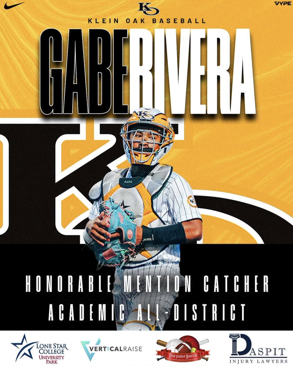 __gabe__tx's tweet photo. Final season stat and awards. Blessed to receive Honor Mention Catcher &amp; Academic All-District!! 

Final Batting Stats:

.273 AVG
.429 OBP
56 PA &amp; 44 AB
.701 OPS

Fielding Stats

.989 FPCT
86.2 Innings
3 PB
33.3 CS % https://t.co/I4Cel7p8Y0