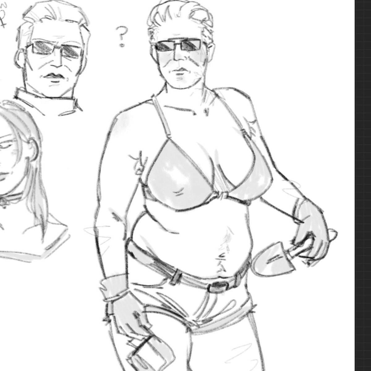 dykeark's tweet photo. My recent doodles. Alexia. Claire, wesker &amp; Zeno https://t.co/ZeLqFuOwhC