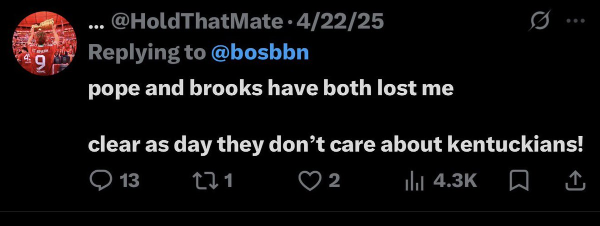 RonTheMan23's tweet photo. @HoldThatMate @JoeTipton @Rivals @KentuckyMBB @KSRonX @BarstoolUK @JackPilgrimKSR @MrsTylerKSR @PolacheckKSR You inbreds are so short sighted https://t.co/gVw9TwandV